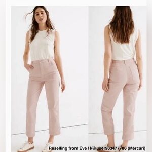 Madewell Classic Straight Leg Crop Pants in Wisteria Dove, Sz 26